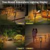 96 LEDs Solar Flame Torch Light Waterproof Flickering Flame Lamp Garden Path Yard Lamp