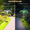 4Pcs Solar Powered Jellyfish Lights IP44 Waterproof Decorative Outdoor Lamps 7 Color Changing Night Light