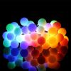 20ft 30 LED Solar String Ball Lights Outdoor Waterproof Warm White Garden Decor