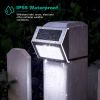 6Packs Solar Step Lights Stainless Steel Outdoor Solar Deck Lights LED Fence Lamp for Outside Garden Backyard Patio Stair Wall