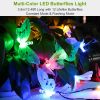 2 Pack Solar String Lights 12.48Ft 12 LEDs Butterfly Lights IP44 Waterproof Multi-Color Lights