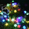 20ft 30 LED Solar String Ball Lights Outdoor Waterproof Warm White Garden Decor