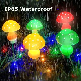 Solar Mushroom Light; Multi-Color Changing LED Outdoor Flowers Garden Courtyard Yard Patio Outside Christmas Holiday Decor; LED Lights (size: Solar 8 Lights)