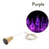 1pc 10/20 LED Solar Wine Bottle Cork Shaped String Lights; Garland Wire Fairy String Light; 3.3/6.6ft; Outdoor Party Decoration