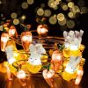 Crab Decor; 1 Roll Of Easter Decor Bunny String Lights Battery Operated; Rabbit Lights For Bedroom Birthday Easter Decorations Outdoor Indoor