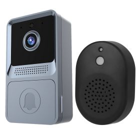 Smart Wireless WiFi Doorbell Security 2 Way Intercom Visual Bell Chime Night Vision Camera Door Bell (Color: Grey)