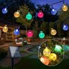 Solar Outdoor String Lights; Crystal Ball String Lights With 4 Colors In 8 Modes; Decorative String Lights For Gardens And Balconies