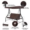 3 Seats Outdoor Swing Hammock with Adjustable Tilt Canopy