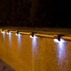 4pcs Solar LED Deck Light Outdoor Garden Lighting Patio Railing Path Lamp