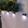 4pcs Solar LED Deck Light Outdoor Garden Lighting Patio Railing Path Lamp