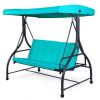 3 Seats Outdoor Swing Hammock with Adjustable Tilt Canopy