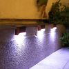 4pcs Solar LED Deck Light Outdoor Garden Lighting Patio Railing Path Lamp