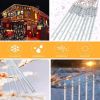 50cm Lights Meteor Shower Rain 10 Tube Xmas Snowfall Tree Outdoor Light